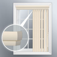 Double round corner vertical valance for Bali vertical blinds