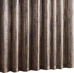 60 fullness Bali natural woven wood drapery