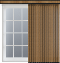 right stacking Natural shade drapery