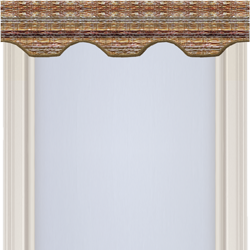 Cathedral valance natural woven wood