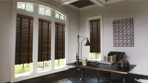 Decorative tape look for Levolor wood blinds