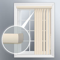 Round corner valance for Bali vertical blinds