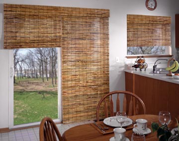 LEVOLOR Natural Woven Wood Shade 26-1/2" x 37" Bamboo Essence Light Filtering 