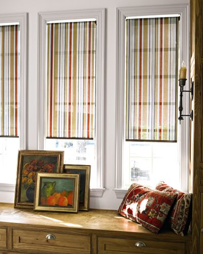 Bali Blinds Roller Shades in the room darkening Manhattan Collection.