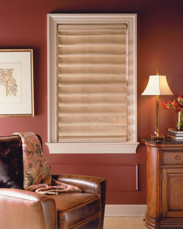 Levolor Roman Shades Seclusions Hobbled Style. A Great Choice in Window Treatments.