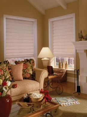 Levolor Roman Shades Seclusions Hobbled Style. A Great Choice in Window Treatments.