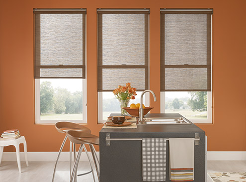 Baybrige Bali Solar Roller Shades style is tight  woven Solar Shade.