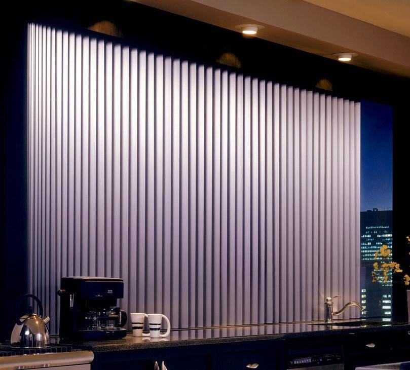ValenciaVinyl vertical blinds with all washable vinyl texture.