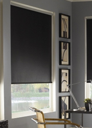Our Brand Reminiscent Black out Roller shade 3 ply vinyl