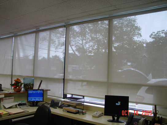 Roller Shades Style Tabby - are featured as a solar shade or blind.