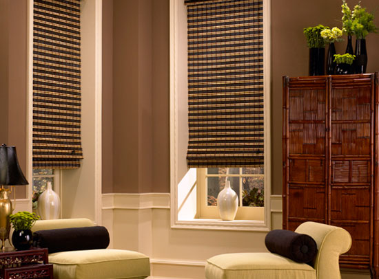 Woven Wood Blinds - Natural Alondra Style Shade from Bali