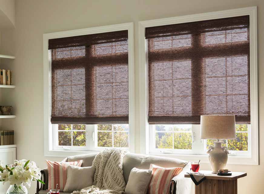 Levolor Natural Shades Seagrass Collection with a soft flat bamboo feel.