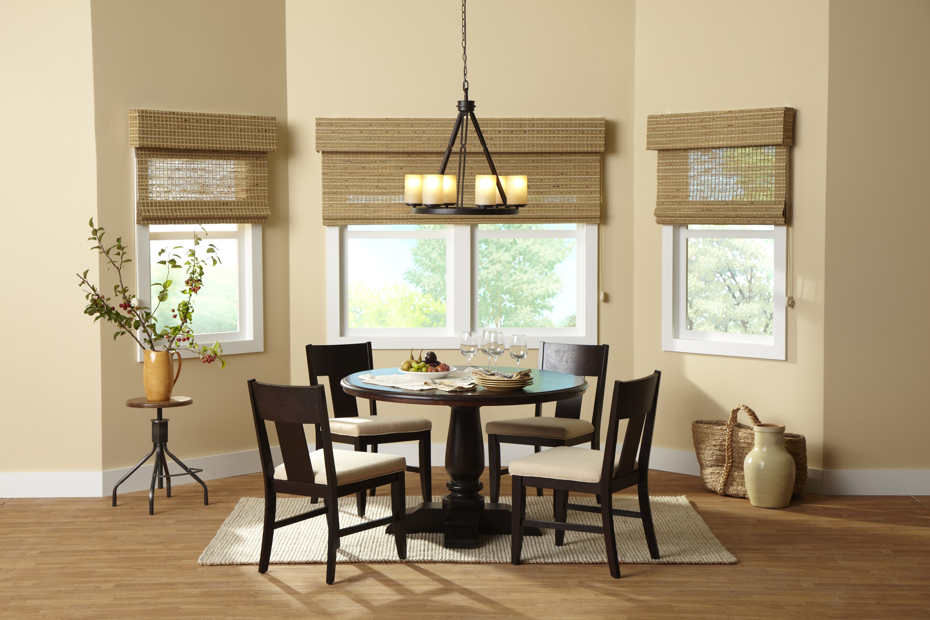 Levolor Natural Shades Bay Weave Collection with a soft flat bamboo feel.