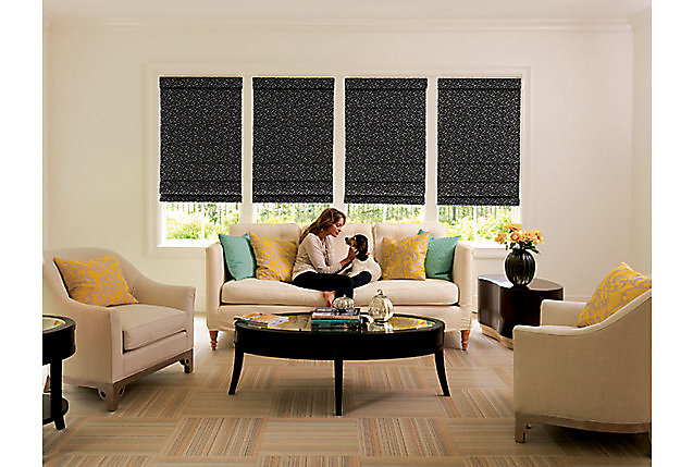 Levolor Roman Shades Waltz  Flat Style Light Filtering - Room darkening