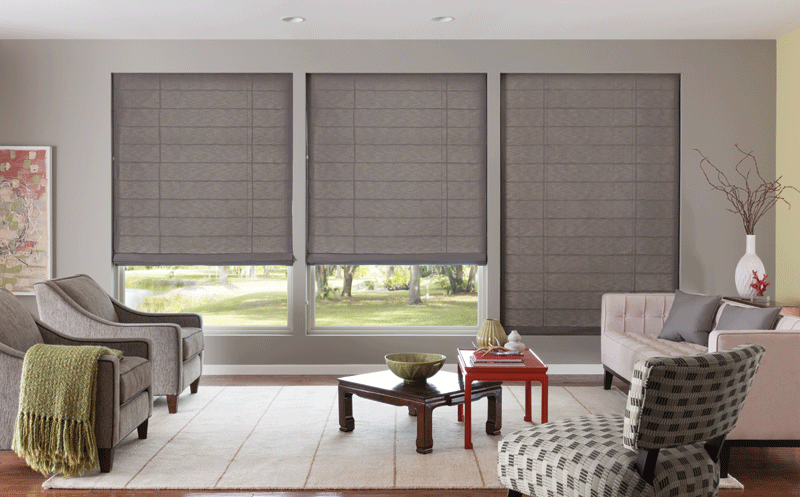 Roman Shade Rio collection is a rich almost Irish linen fabric made o (Blinds Express 5158 Blinds) photo