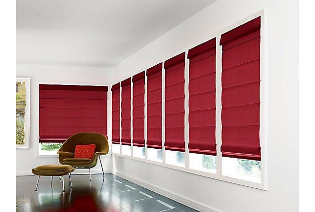 Our Brand PH Raw Silk Crepe Flat Roman Shade (Blinds Express 5396 Blinds) photo