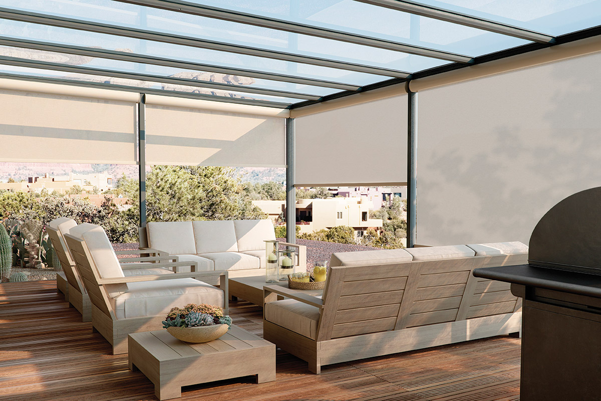 Revelation offered by Bali as a solar rolloe exterior shade