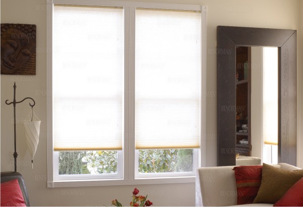 large pleat cellular shade Norman