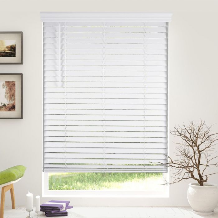 Child safe faux wood blinds cordless