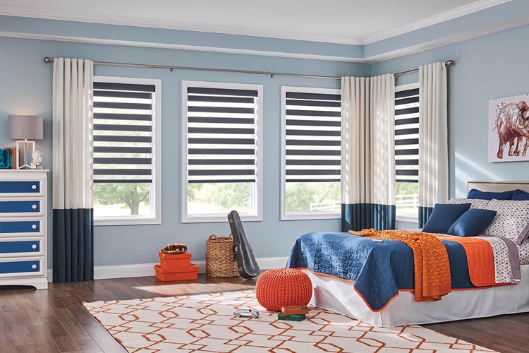 Bali Ashen Room Darkening Layered Shade (5619 Blinds) photo