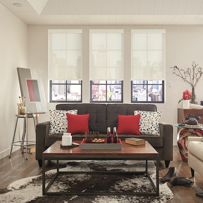 Rustic roller shade by Bali