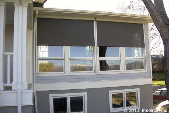 Our Brand PH Super Value Tabby 10 Open Solar Roller Shade Exterior Use