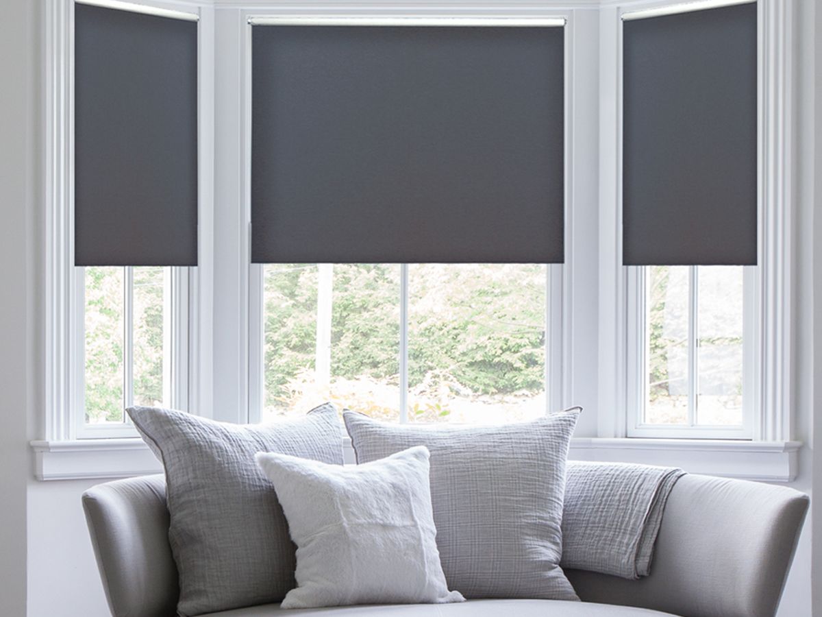 Our Brand PH Reminiscent 3 Ply Vinyl Blackout Roller Shade