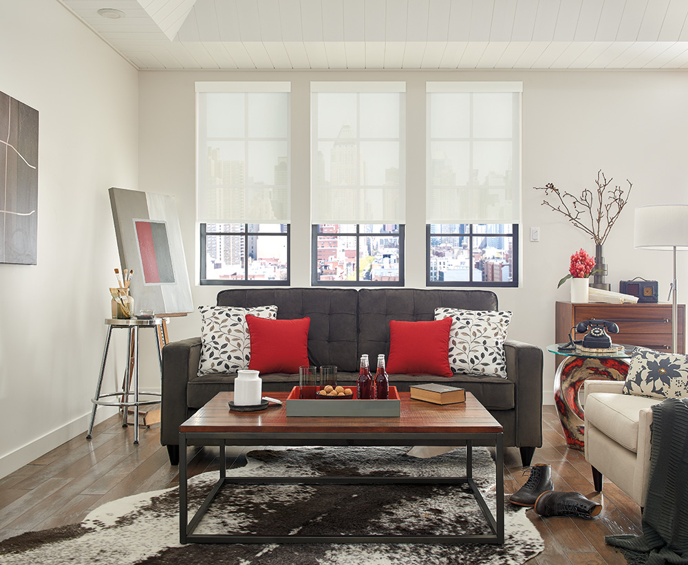 Navigator light filtering by Bali roller in textured fabric Navigator light filtering by Bali roller in textured fabric