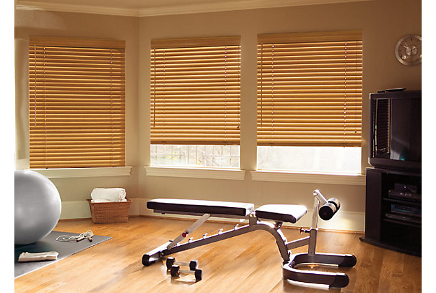 Levolor Wood Blinds: Faux Wood 2 1/2 Inch PVC Blinds