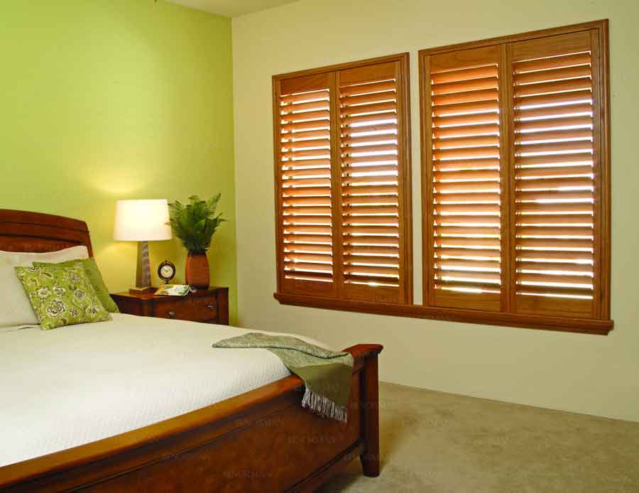 Norm Real Wood Stained Shutters