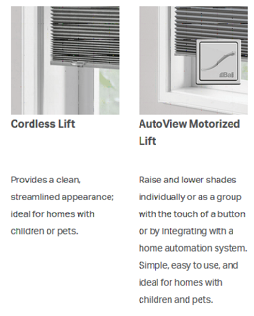 cordeless options for cell shades by bali